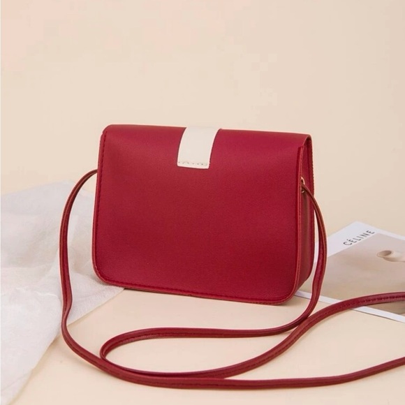 ⚠️Clearance Burgundy Red Mini Color Block Crossbody Bag - Picture 4 of 5